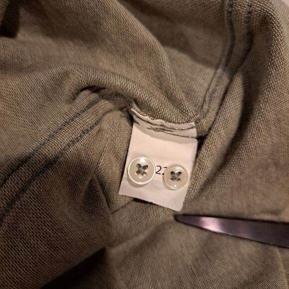 Zara Regular Fit button-down shirt heathered pale green suede elbow patch Mens M - Picture 3 of 7